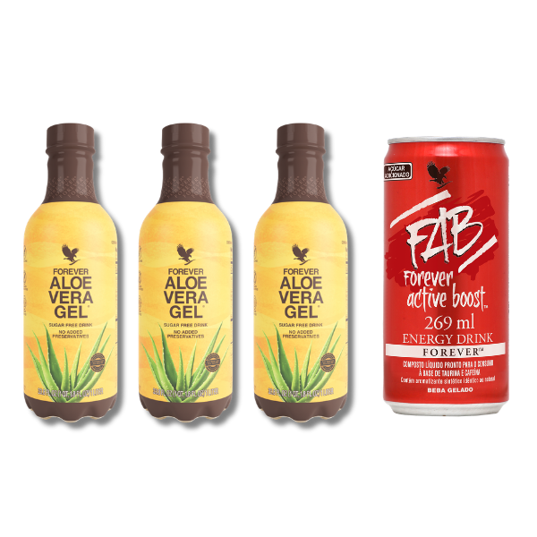 Combo 3x Aloe Vera Gel e 1x Fab