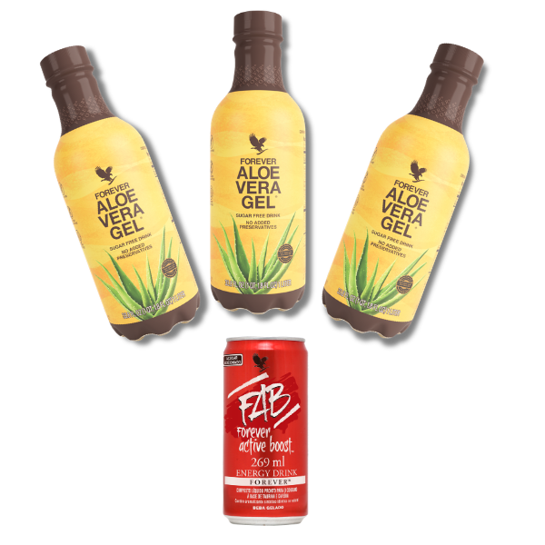 Combo 3x Aloe Vera Gel e 1x Fab